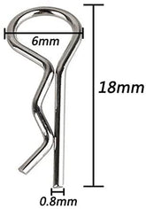 HOSIM 50pcs Durable Stainless RC Car Shell Body Clip Pins, 0.8mm Universal Replacement Pins for 1/12 1/16 1/18 1/24 Scale RC Vehicles